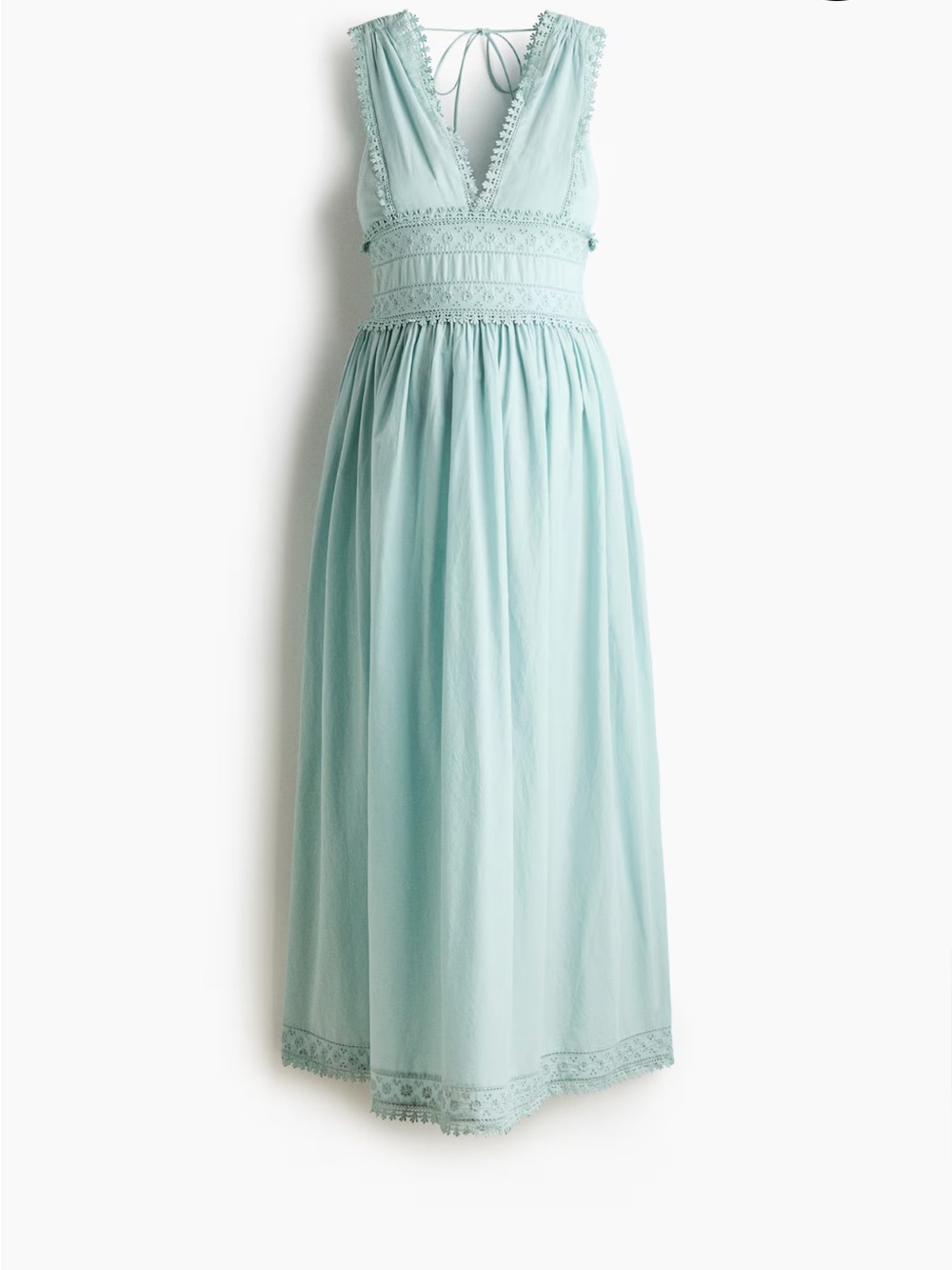 H&M lace trim cotton nursing dress NWT